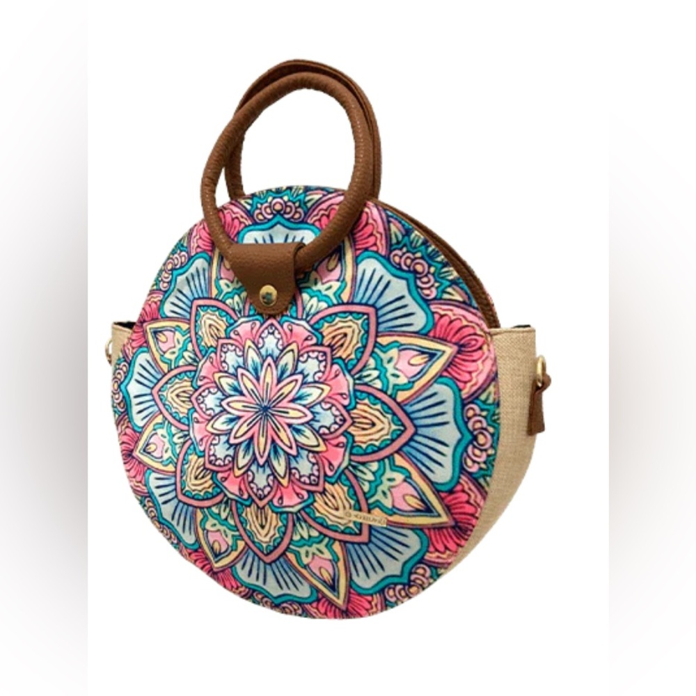 Bohemian Floral Mandala Shoulder Bag by Chula Moda Latina - Picture 9 of 11